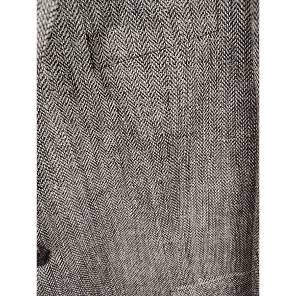 Stafford 100% Silk Men's Sport Coat 46L Salt & Pepper Church Business Preppy - Picture 3 of 11